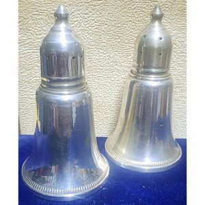 Vintage Sterling Silver Salt & Pepper Shakers (A5015)